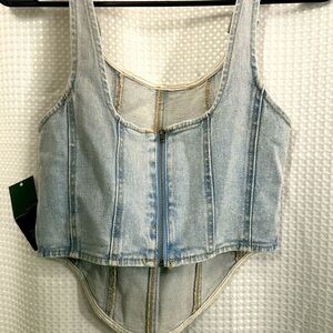 denim corset top